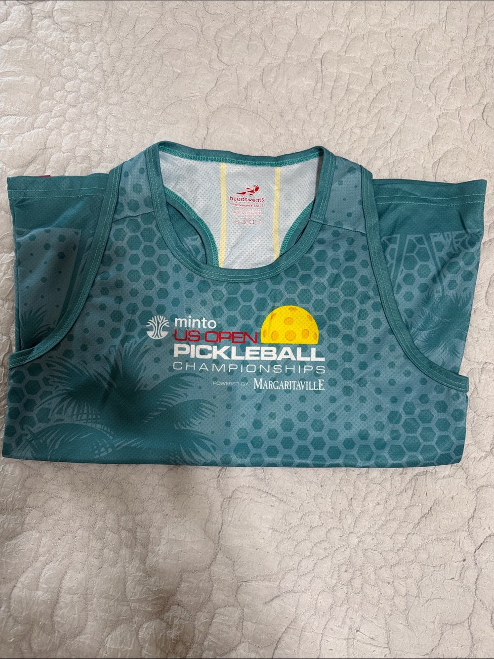 NWOT Minto US Open Pickleball Championship 2025 Teal Racerback Performance  Tank